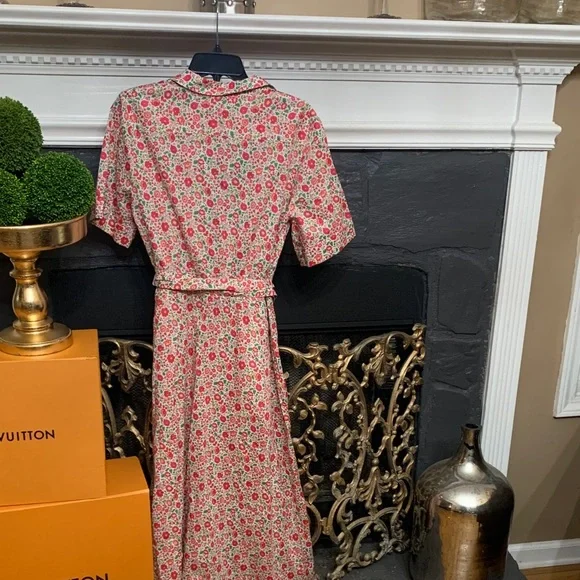 J. Crew Red and Green Floral Dress - Picture 7 of 7